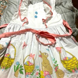Eleanor Rose bunny, egg, basket dress. Size 7-8. Excellent condition.